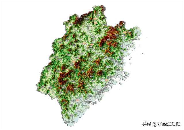 值得收藏的全国各省三维地形图 - 福建省