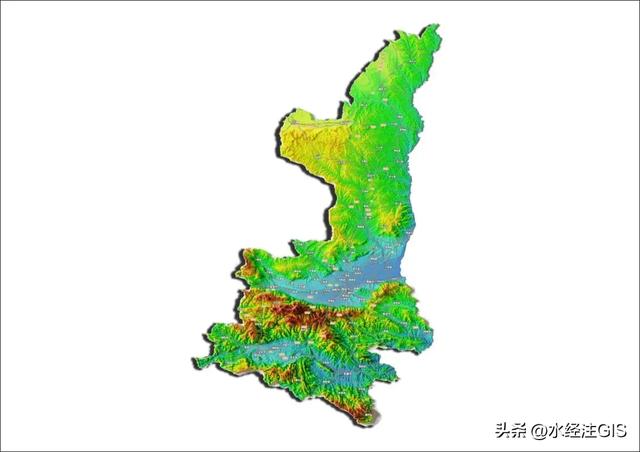 值得收藏的全国各省三维地形图 - 陕西省